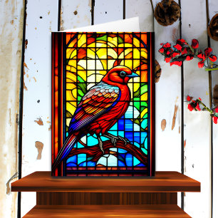 Hübscher Glass Bird Weihnachten Karte