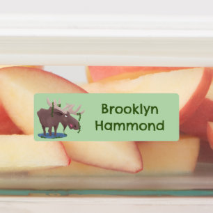 Hübscher, glücklicher Cartoon personalisiert Etiketten