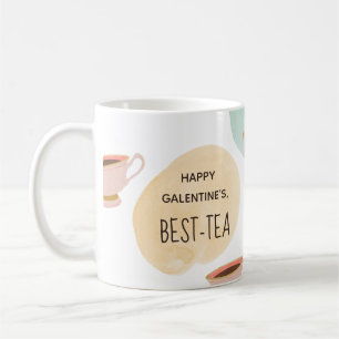 Hübscher glücklicher Galentine's Best-Tea-Freunde- Kaffeetasse