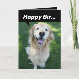 Hübscher Goldener Retriever vom Eichhörnchen abgel Karte