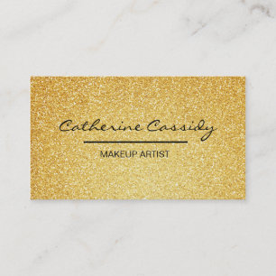 Hübscher GoldGlitzer-Schein, Make-upkünstler Visitenkarte