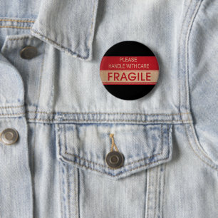 Hübscher Griff mit Sorgfalt, zerbrechliches Zeiche Button