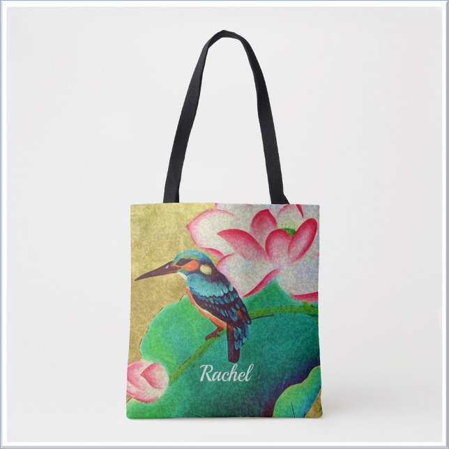 Hübscher Grüner Vogel und Blume (Bookmark my store! https://www.zazzle.com/store/capricepetit)