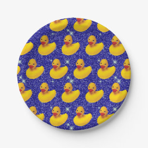 Hübscher Gummi Enten Gelber Duckie Farm Tierpark Pappteller