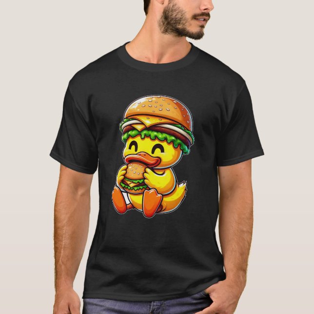 Hübscher Hamburger Fastfood-Käseseburger Hut T-Shirt (Vorderseite)
