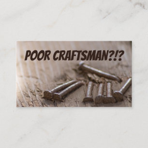 Hübscher Handwerker für schlechte Handwerker, Nage Visitenkarte