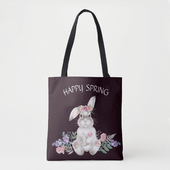 Hübscher Hase - Reversible Florales Frohes Frühjah (Vorderseite)