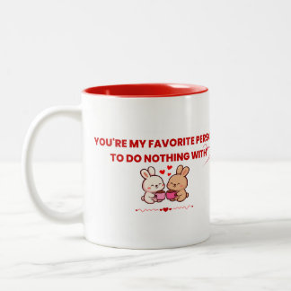 Hübscher Hase Valentinstag-Paar-Becher - Lieblings Zweifarbige Tasse