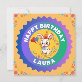 Hübscher Hasen-Geburtstag Einladung
