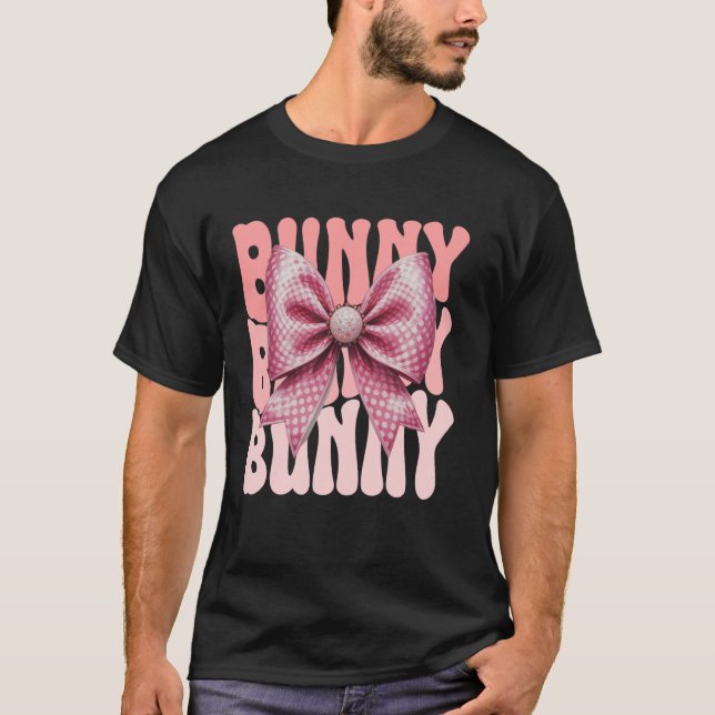 Hübscher Hasenbogen Rosa Süße Oma Muttertag T-Shirt (Vorderseite)