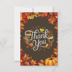 Hübscher Herbstfall Dankeskarte