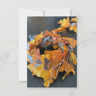 Hübscher Herbstkranz Mitteilungskarte