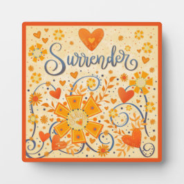 Hübscher Herzblutüberfall Inspirierend Orange Fotoplatte