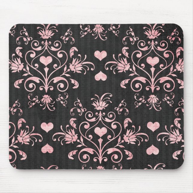 hübscher Herzpinsel Mousepad (Vorne)