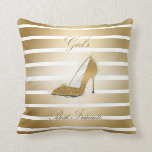 Hübscher High Heels Schuh "Girls best Friends" Kissen