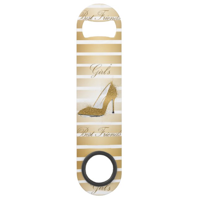Hübscher High Heels Schuh "Girls best Friends" Speed Flaschenöffner (Vorderseite)