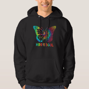 Hübscher Hippie-Soul-Schmetterling mit Friedenszei Hoodie