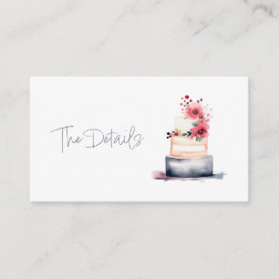 Hübscher Hochzeitskuchen Begleitkarte