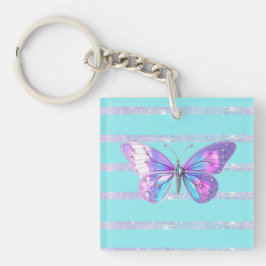 Hübscher Holografischer Schmetterling Akryllischer Schlüsselanhänger