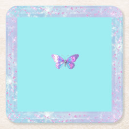 Hübscher Holographic Butterfly Paper Untersetzer A