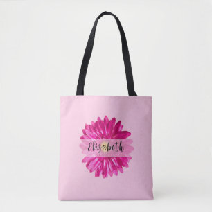 Hübscher Hot-Pink-Daisy-Individuelle Name und Mono