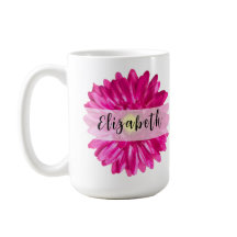 Hübscher Hot-Pink-Daisy-Individuelle Name und Mono