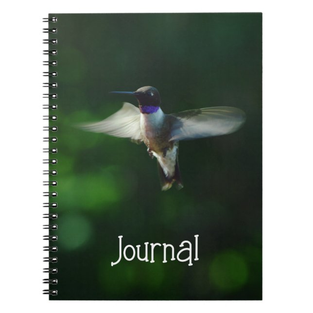 Hübscher Hummingbird im Flight Journal-Notebook Notizblock (Vorderseite)