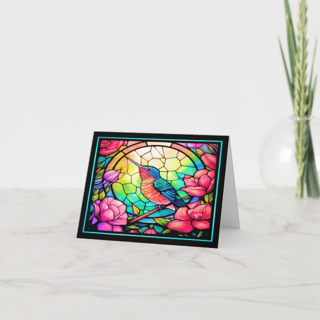 Hübscher Hummingvogel Dankeskarte (Vorderseite)