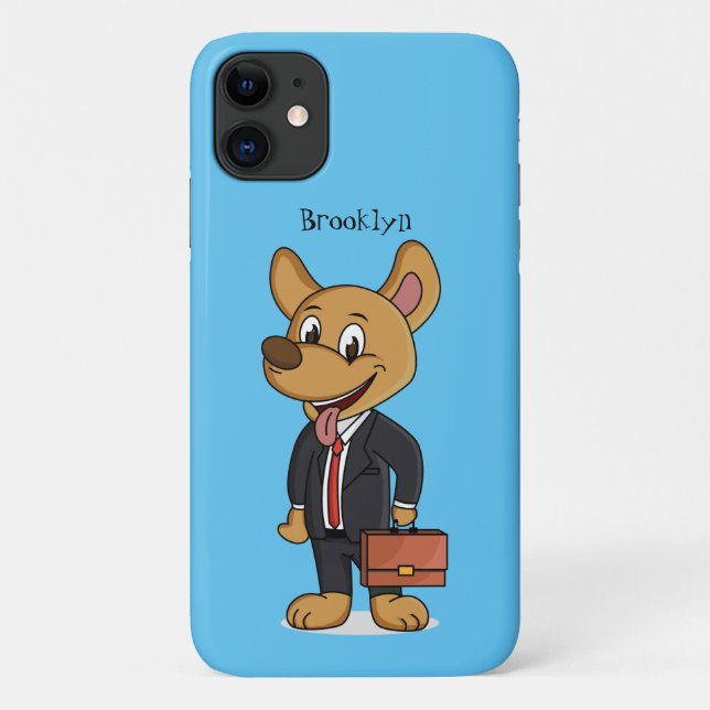 Hübscher Hund mit Anzug Cartoon Case-Mate iPhone Hülle (Rückseite)