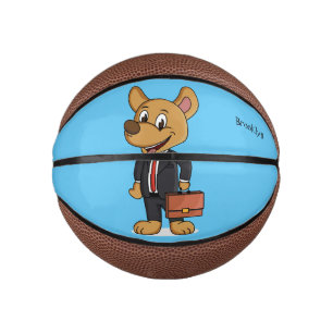 Hübscher Hund mit Anzug Cartoon Mini Basketball