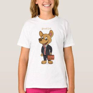 Hübscher Hund mit Anzug Cartoon T-Shirt