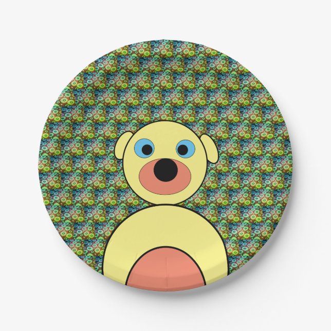 Hübscher Hund Pappteller (Vorderseite)