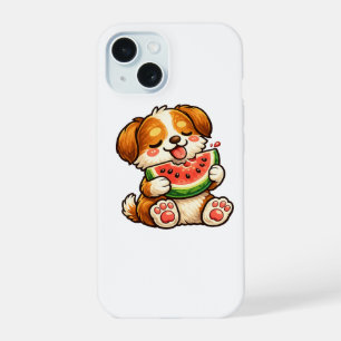 Hübscher Hund Wassermelone iPhone 15 Hülle