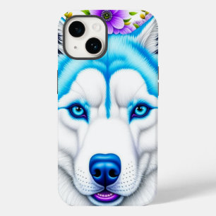 Hübscher Husky mit blauen Augen und wunderlichen B Case-Mate iPhone 14 Hülle