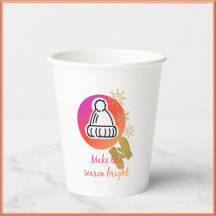 Hübscher Hut und Mittens Wintersaison - Helle