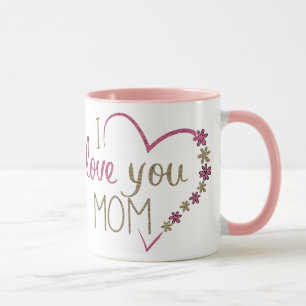 Hübscher Ich liebe dich Mama Becher Tasse