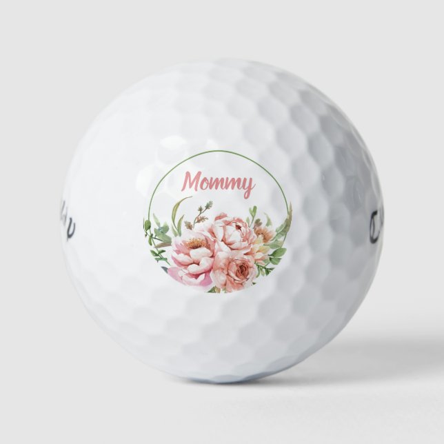 Hübscher Individuelle Name | Mommy Golfball (Vorderseite)