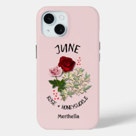 Hübscher JUNE Geburtsmonat Blume Individuelle Name Case-Mate iPhone Hülle