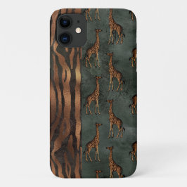 Hübscher Jungle Chic Tiger Giraffe Case-Mate iPhone Hülle