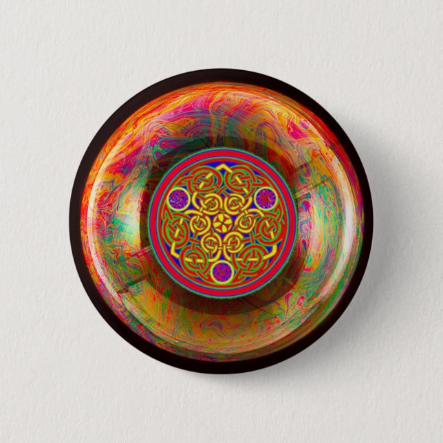 Hübscher keltischer Knoten Button (Vorderseite)