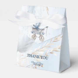 Hübscher Kinderwagen Blau Floral Schöne Party Geschenkschachtel
