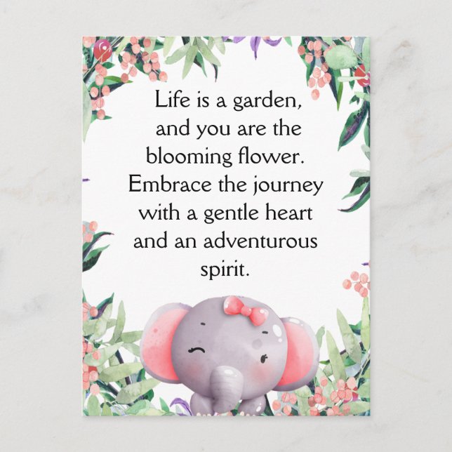 Hübscher kleiner Elefant Postkarte (Vorderseite)