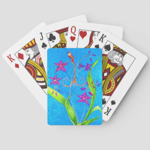 Hübscher Kleiner Orchideenvogel  Spielkarten
