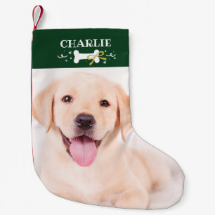Hübscher Knochen mit individuellem Foto Hund Kleiner Weihnachtsstrumpf