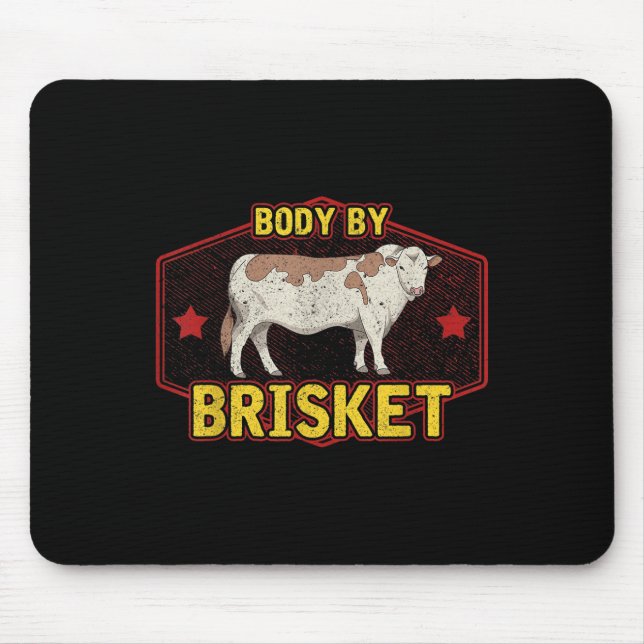 Hübscher Körper nach Brisket Fleisch Grillfleisch  Mousepad (Vorne)