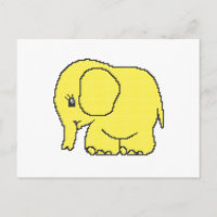 Hübscher Kreuzstich-Gelber Elefant