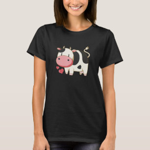 Hübscher Kuhdruck Schwarz Weiß Kuh Tier T-Shirt