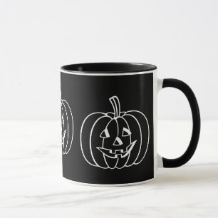 Hübscher Kürbis mit ausgeschnittenem Gesicht Tasse