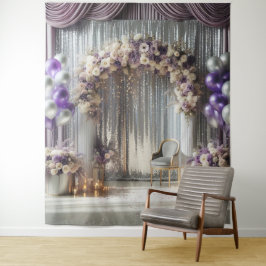 Hübscher Lavendel-Ballon Wandteppich