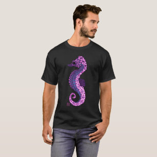 Hübscher Lavender Zen Seepferd Seeblick T-Shirt